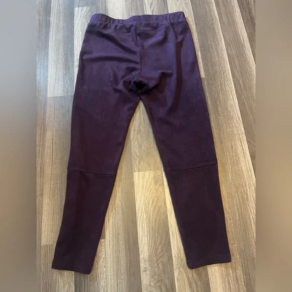 Karen Kane Bracelet Ruffle Sleeve Crossover Top & Faux Suede Moto Pants SZ M/L - Picture 5 of 16